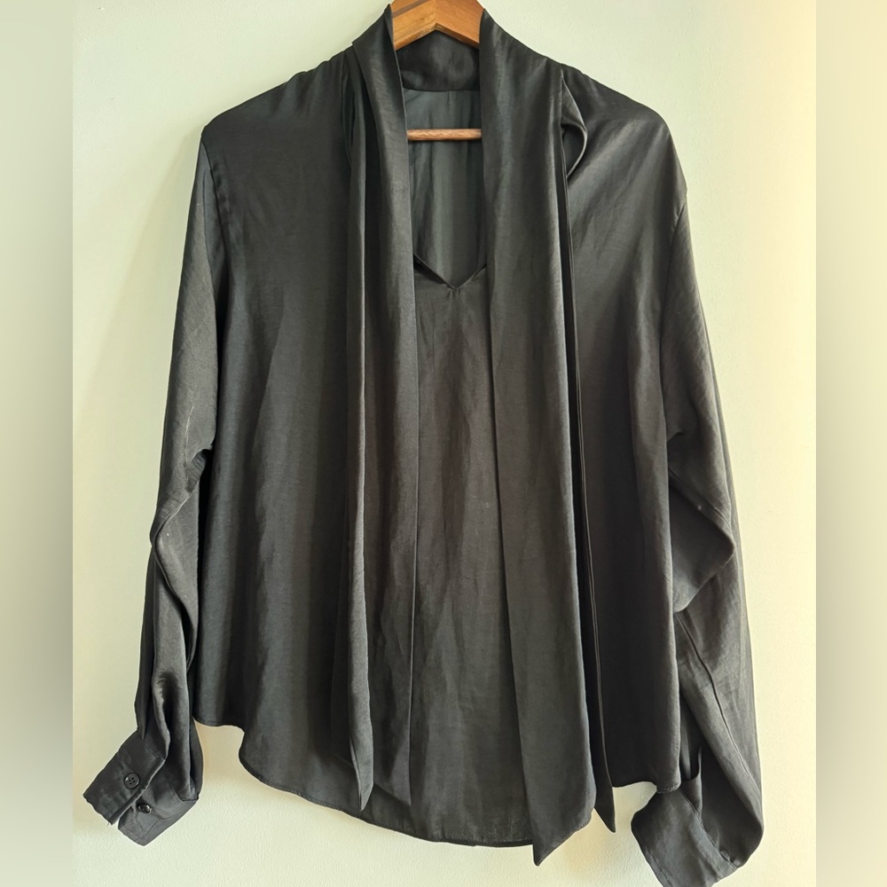Zara Black Long Sleeve Top